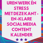 Social Media Content Kalender